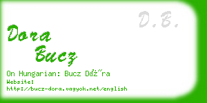 dora bucz business card